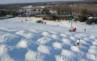 The mogul run on the Bumper Trail at Pine Knob Ski and Snowboard resort in Clarkston MI photo by Michael Dwyer